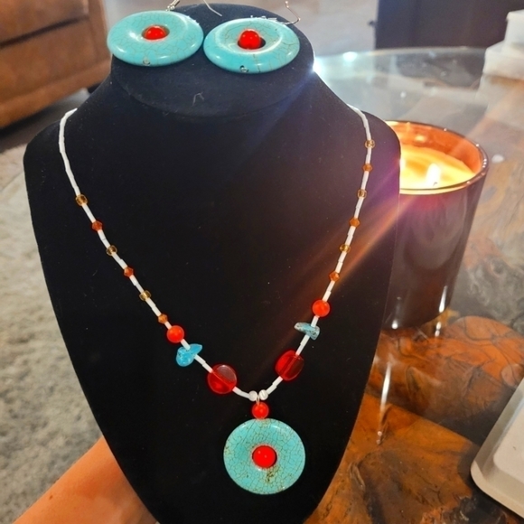 Hand Crafted Jewelry - Necklace and earring set